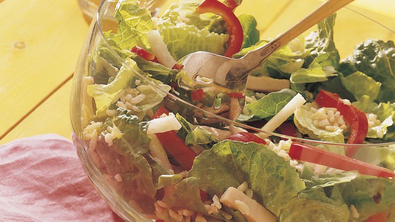 Turkey, Rice and Romaine Salad