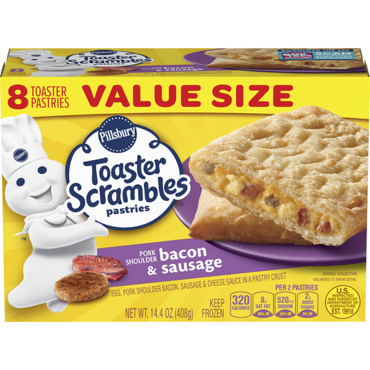 Pillsbury™ Bacon & Sausage Toaster Scrambles 8 Ct. - Front