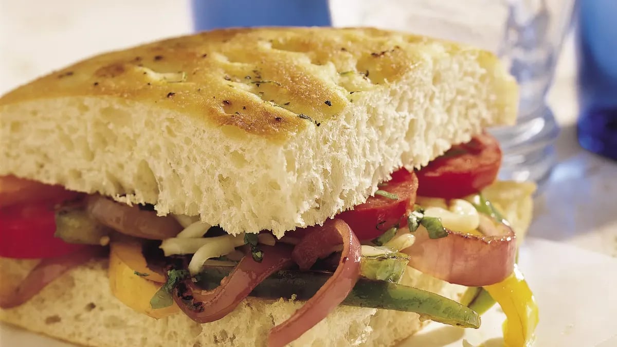 Veggie Focaccia Sandwiches