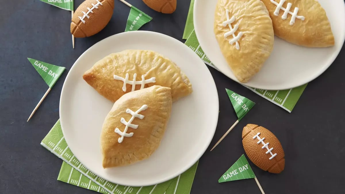 Mini Football Buffalo Chicken Calzones