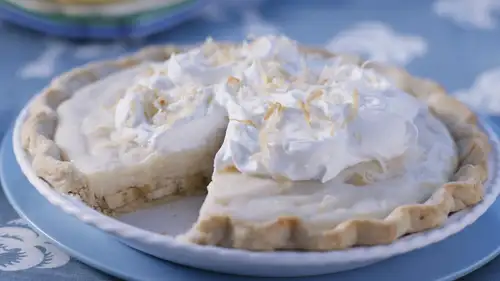 Skinny Creamy Tropical Banana Pie