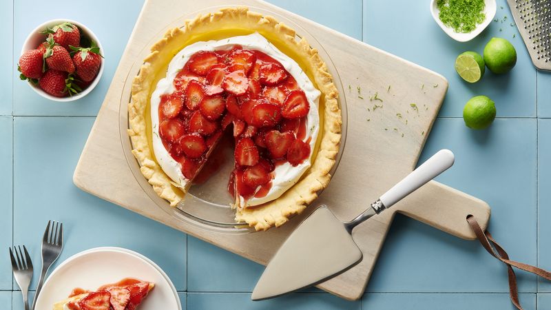 Strawberry-Key Lime Pie