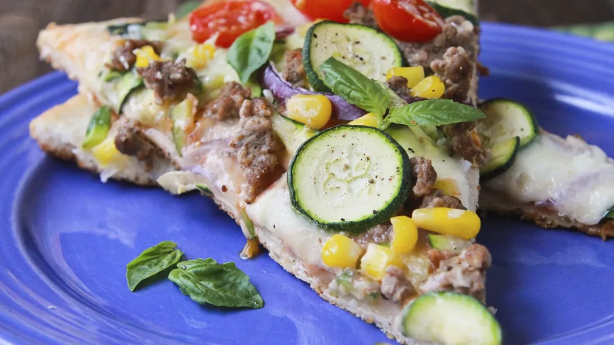 Zucchini Zen Garden Pizza