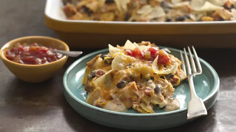 Gluten-Free Cheesy Chicken Enchilada Casserole