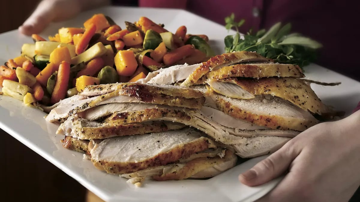 Grilled Honey-Dijon Brined Turkey Breast