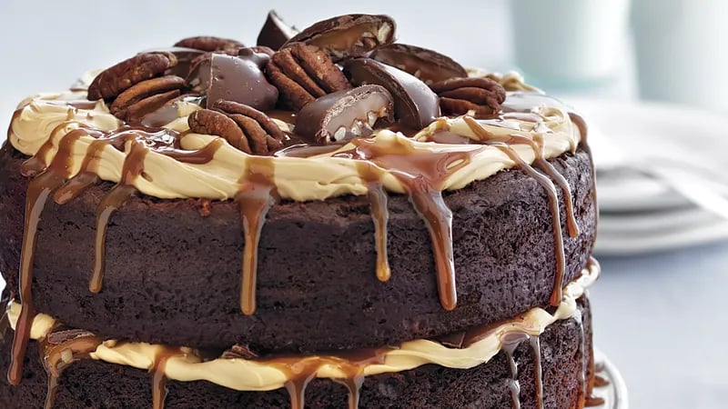 Chocolate Turtle Layer Cake