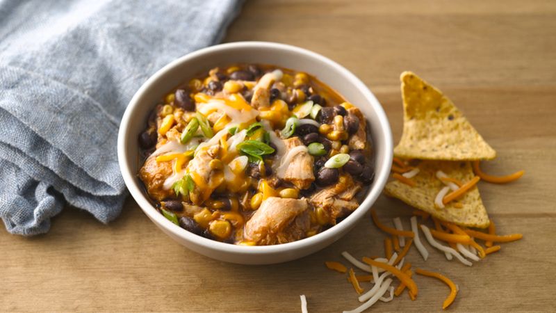 Slow-Cooker Cheesy Chicken Enchilada Chili | Progresso