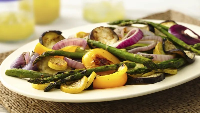 Grilled Summer Vegetables with Fresh Garlic