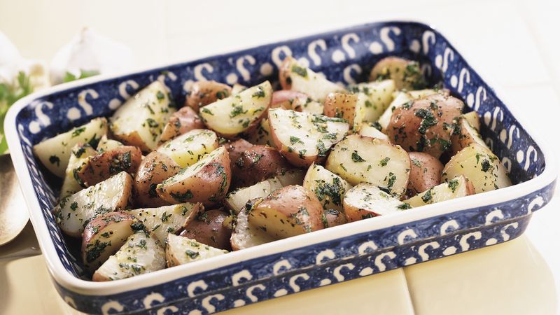 New Potatoes with Garlic and Cilantro