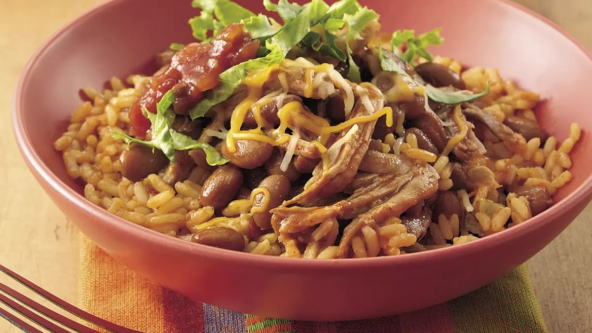 Slow-Cooked Pork Burrito Bowls