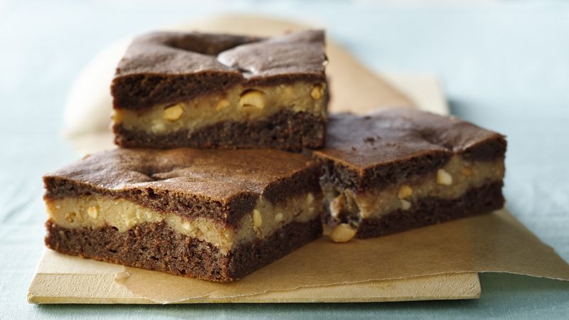 Peanut Butter Layer Brownies