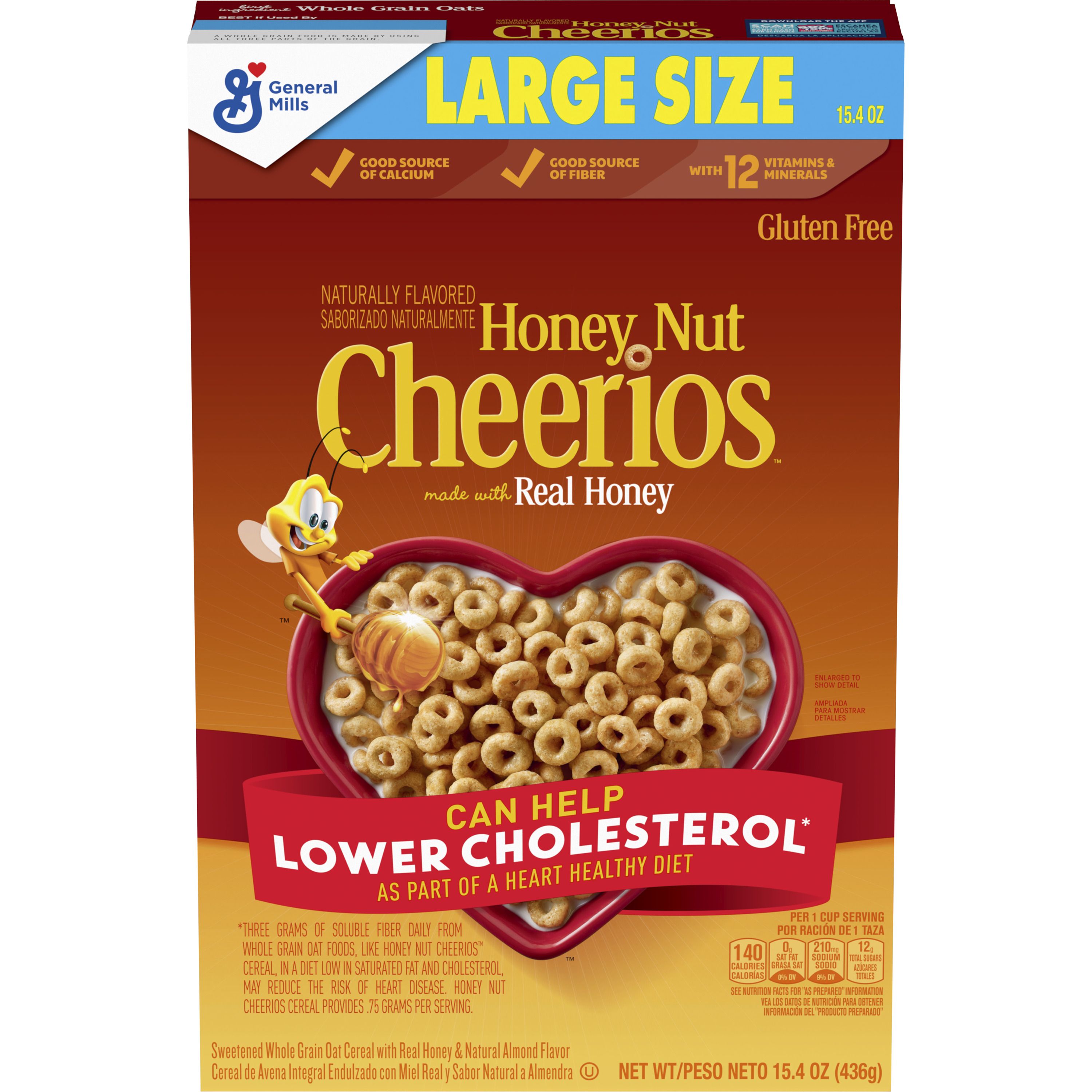 Honey Nut Cheerios Cereal Box Large Size 15 4 Oz General Mills honey-nut-cheerios-cereal-box-large-size-15-4-oz-general-mills