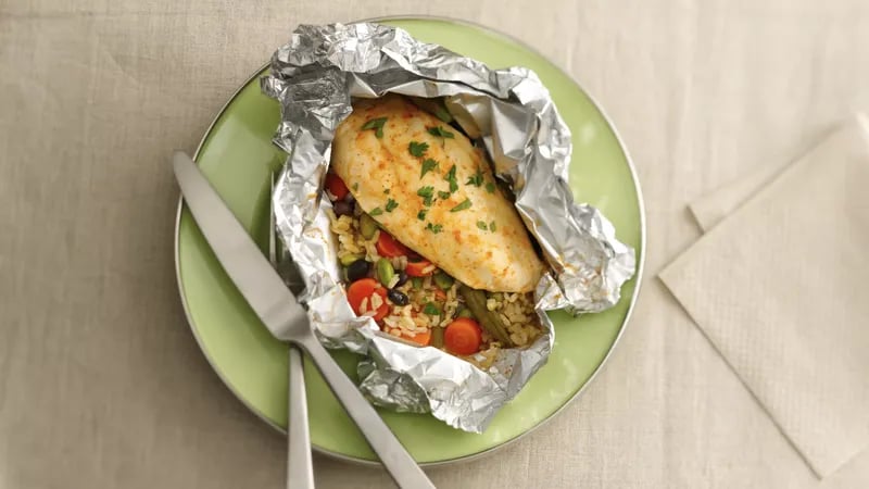 Honey-Sriracha Chicken Foil Packs