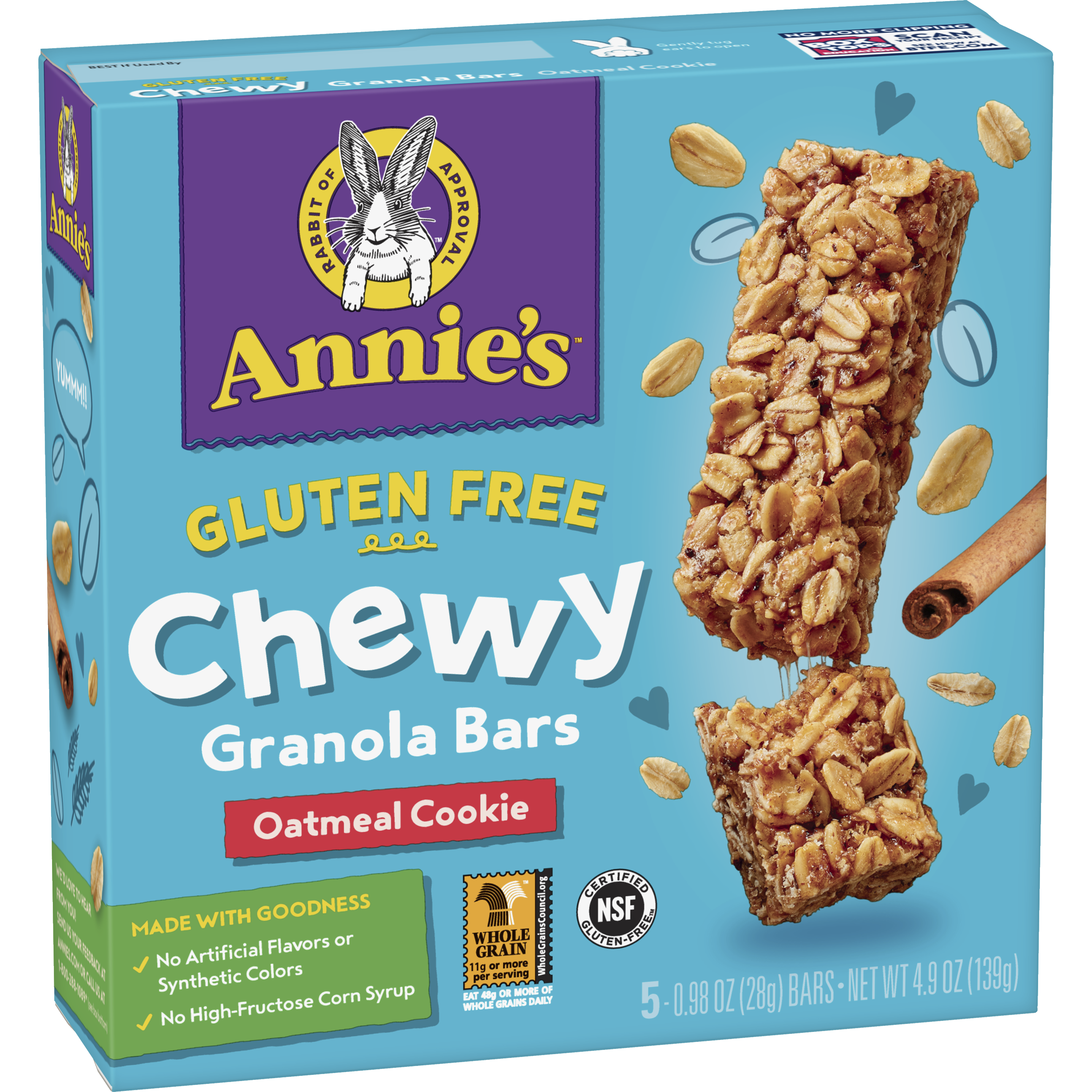 Gluten Free Oatmeal Cookie Granola Bars Annie's Homegrown