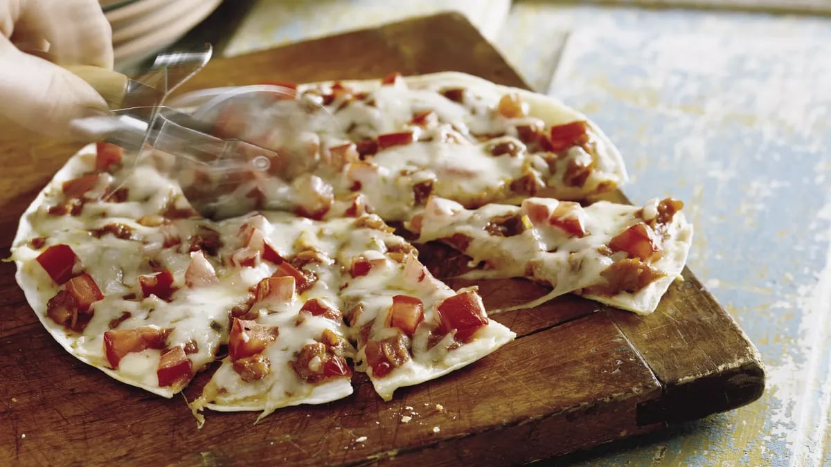 Barbecued Chicken Tortilla Pizzas