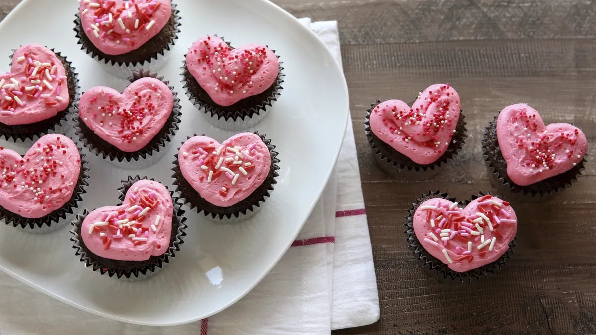 Chocolate Heart Cupcakes