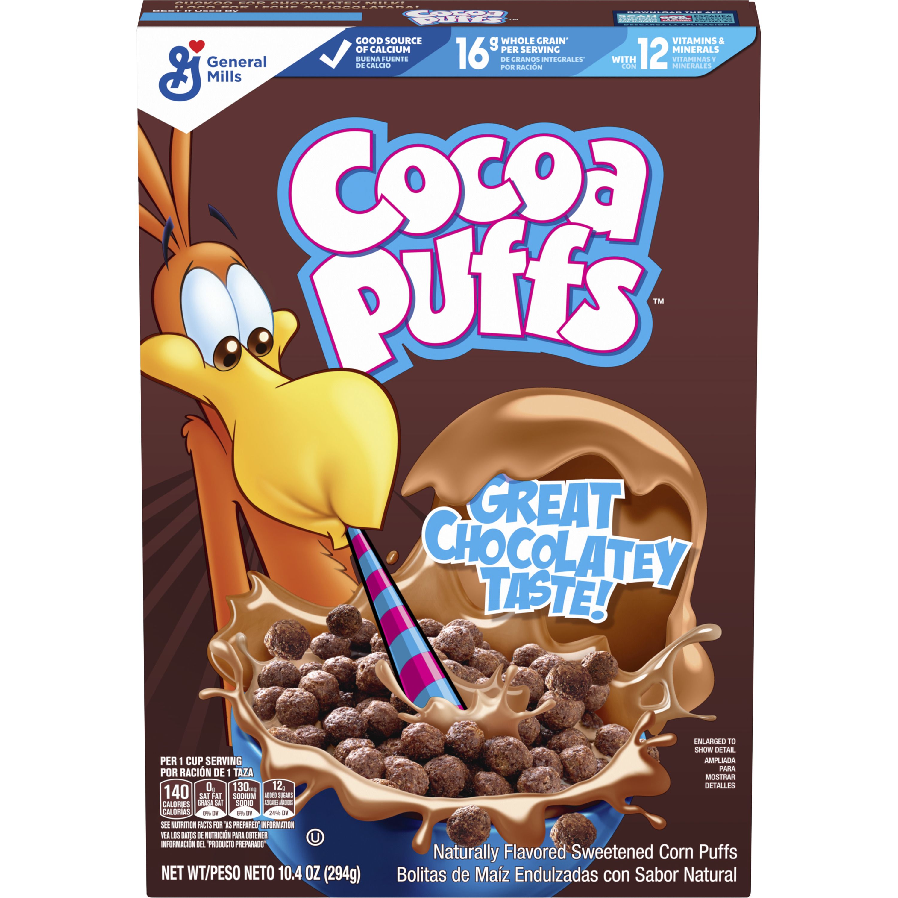 Front - 3D Cocoa Puffs Cereal Box (12 ct) 10.4 oz