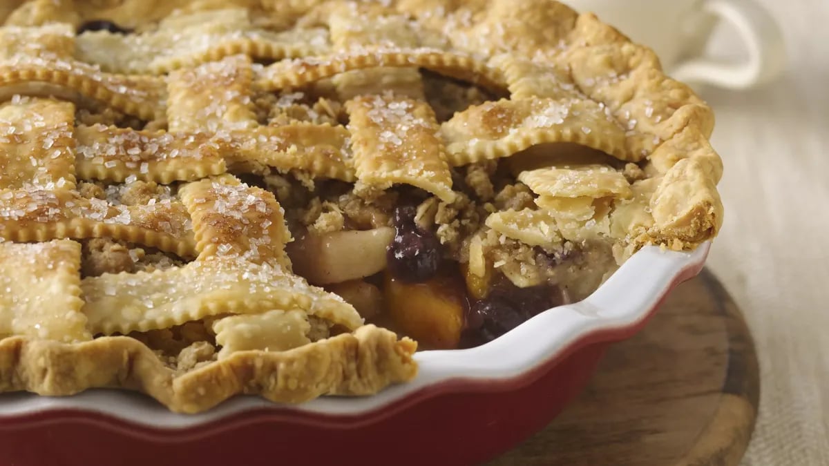 Blueberry-Apple-Peach Pie