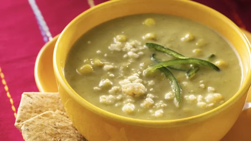 Poblano and Corn Cream Soup