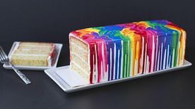 Rainbow Cake With Natural Food Coloring - Sew Historically