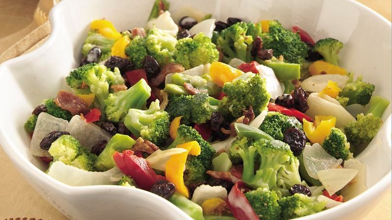 Broccoli, Pepper and Bacon Toss