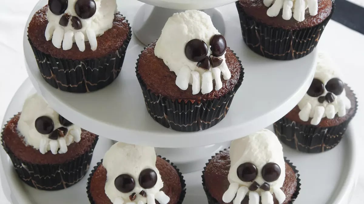 Chocolate Skull Cupcakes