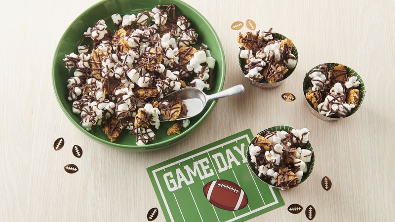 Perfect Game Day S’mores Popcorn Snack Mix