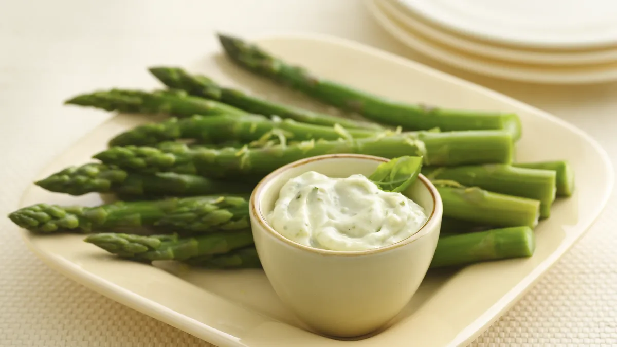 Asparagus with Basil Pesto Mayonnaise