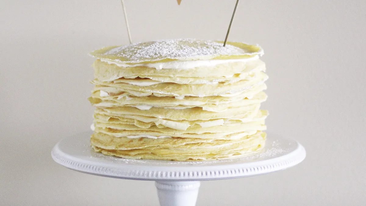 Crème Brûlée Crepe Cake