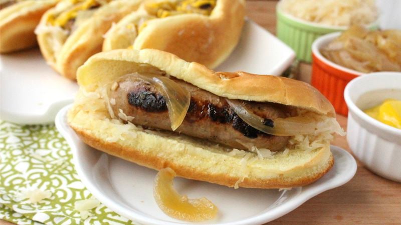 Slow Cooker Beer Brats - Spicy Southern Kitchen