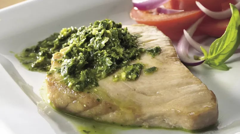 Tuna with Three-Herb Pesto