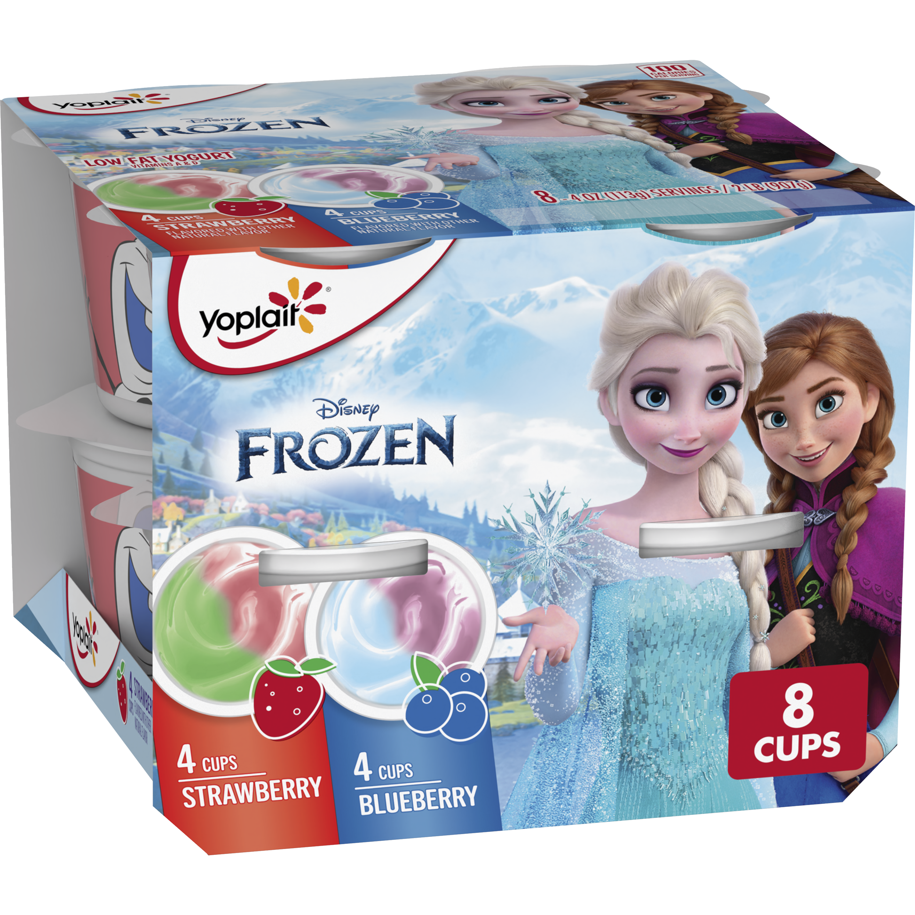 Strawberry Blueberry Kids Yogurt Cups Gluten Free Low Fat