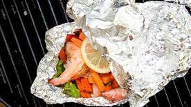 Grillwurst and Summer Vegetable Foil Packets - Pillers