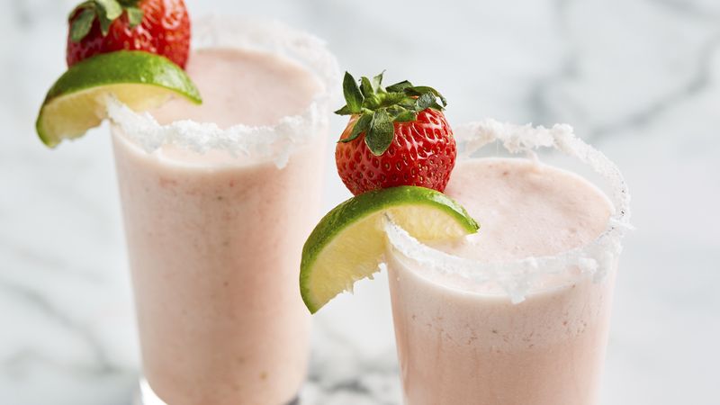Strawberry-Coconut Frozen Margaritas