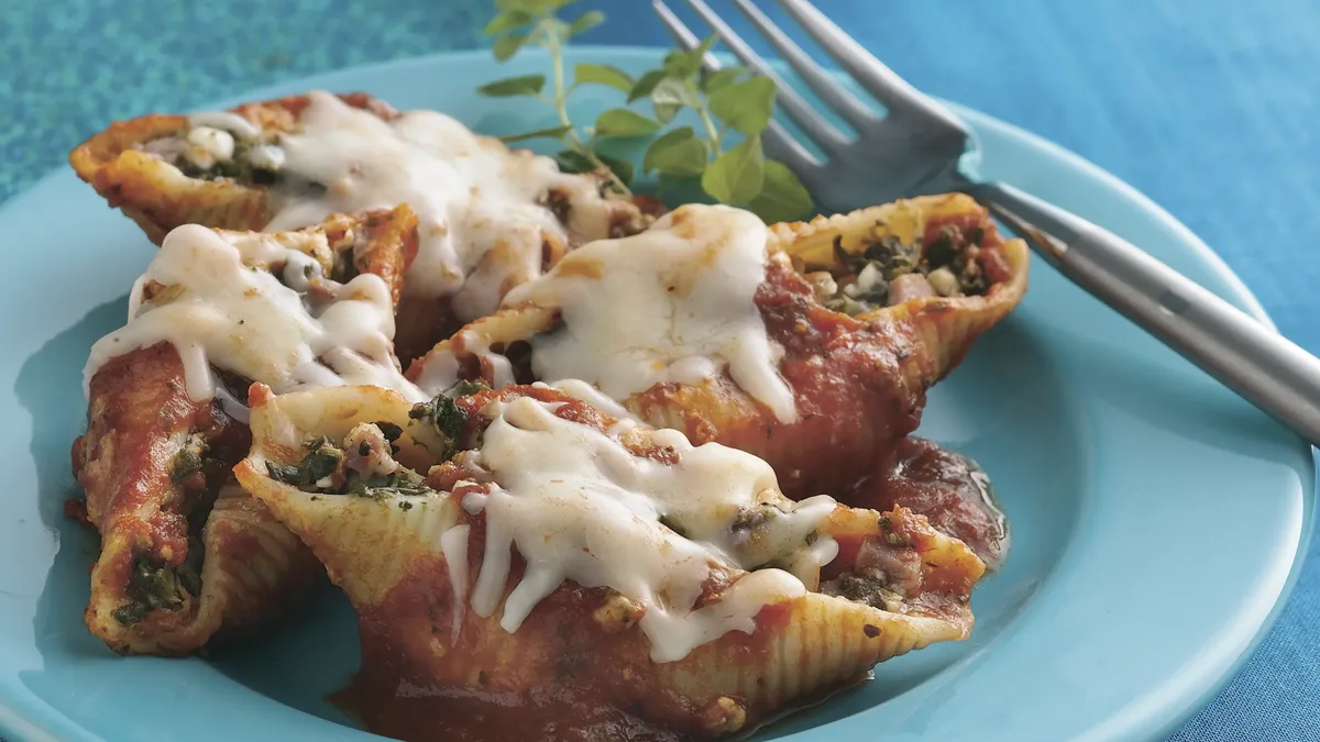 Prosciutto- and Spinach-Stuffed Shells