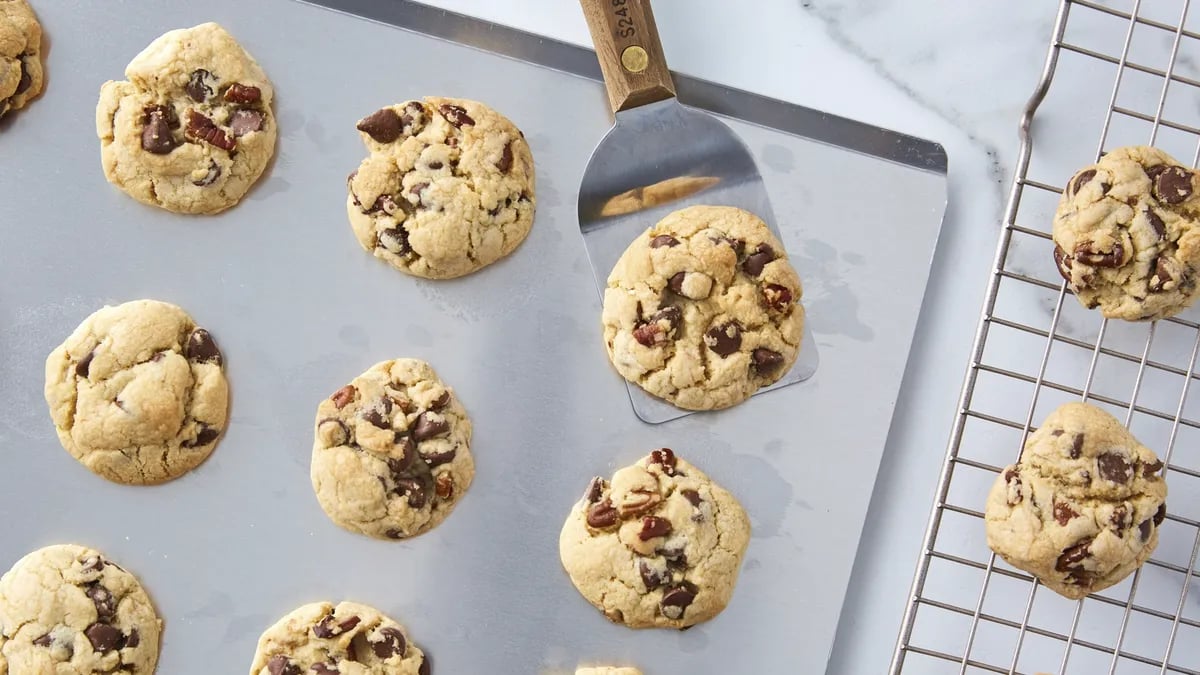 Vegan Chocolate Chip Cookies with Pecans