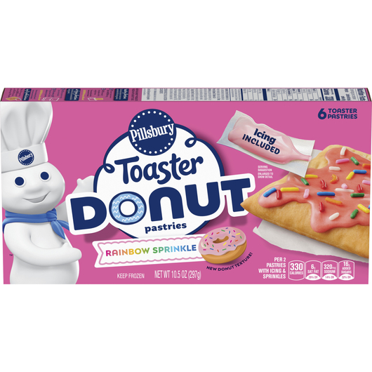Pillsbury™ Toaster Donut, Rainbow Sprinkle - Front