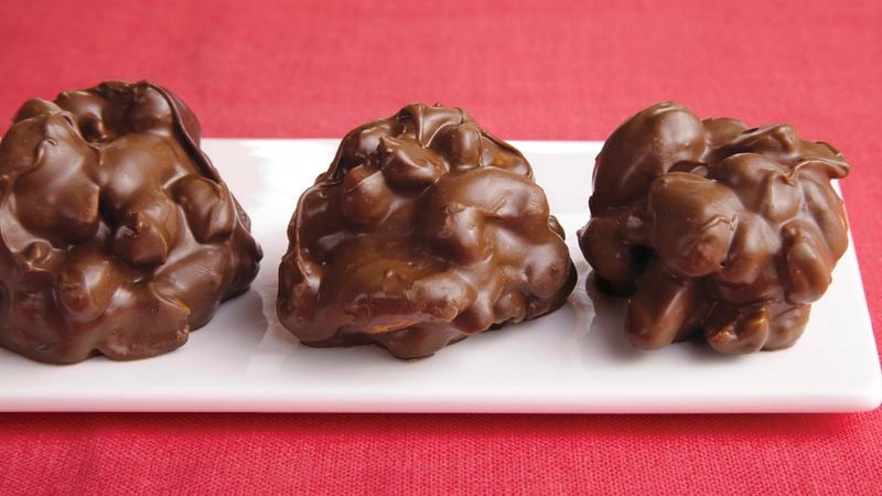 Triple Chocolate-Covered Nut Clusters Recipe 