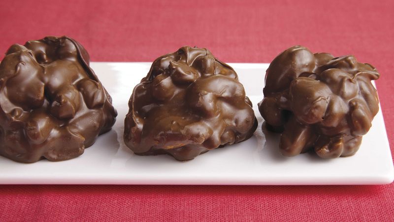 Triple Chocolate-Covered Nut Clusters