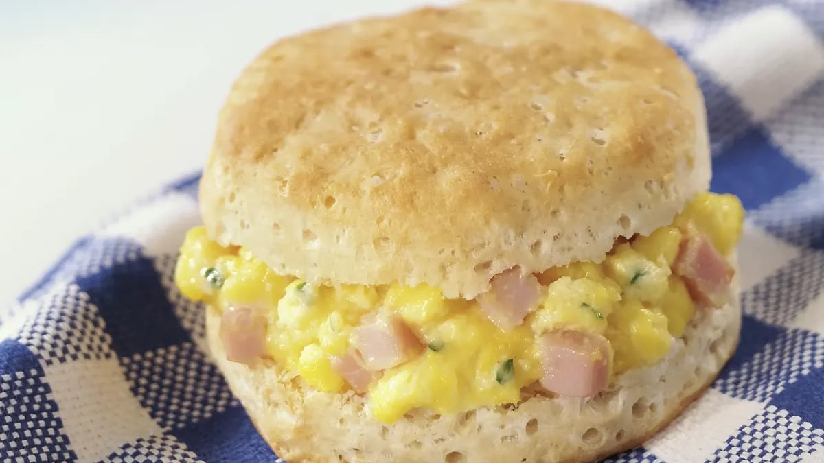 Eggs & Ham Biscuits