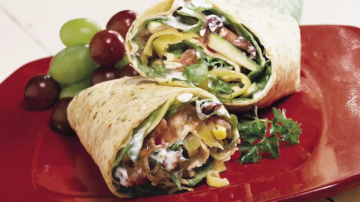 Greek Veggie Wraps