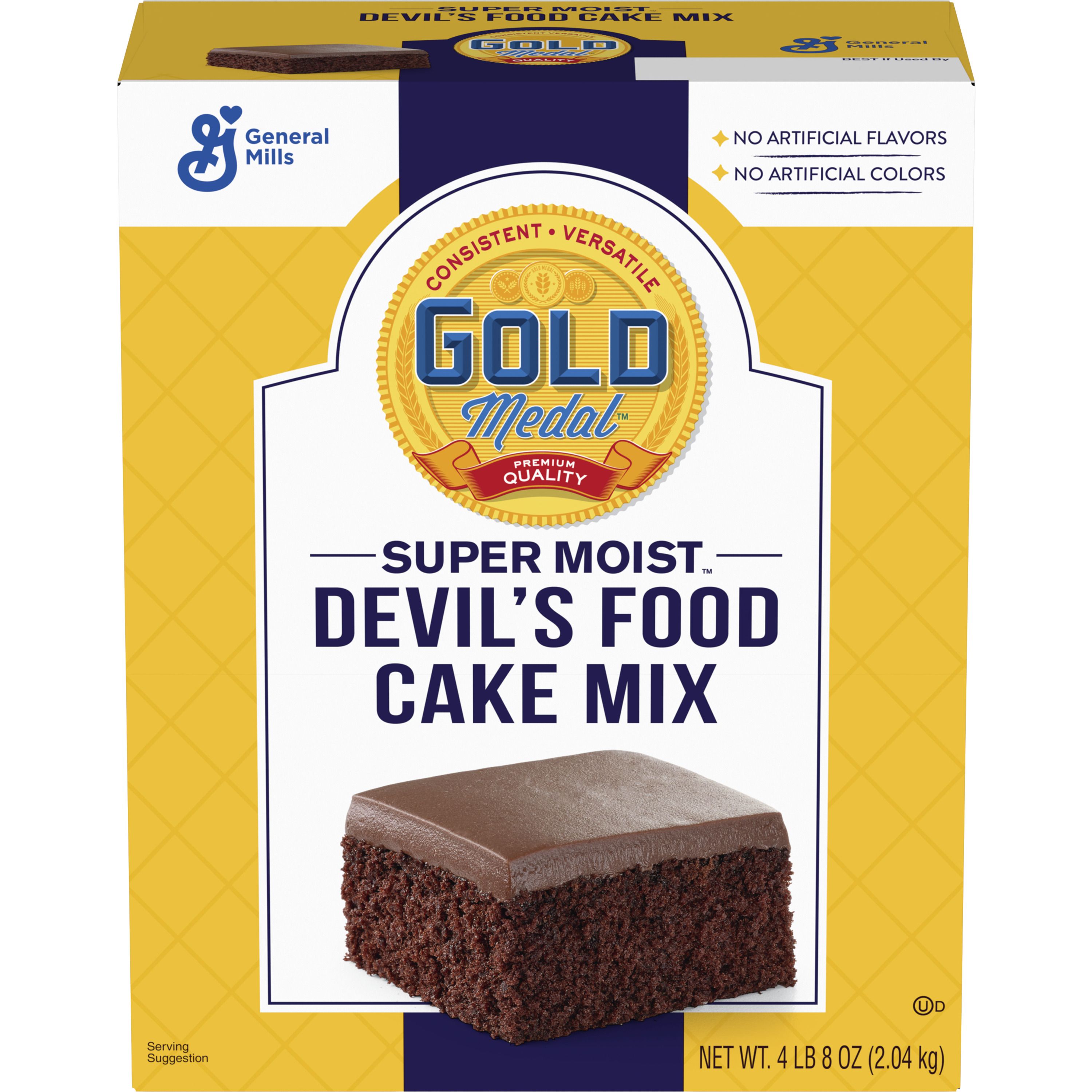 Front - 3D Gold Medal Super Moist Cake Mix Box Devil's Food 6/4.5 LB