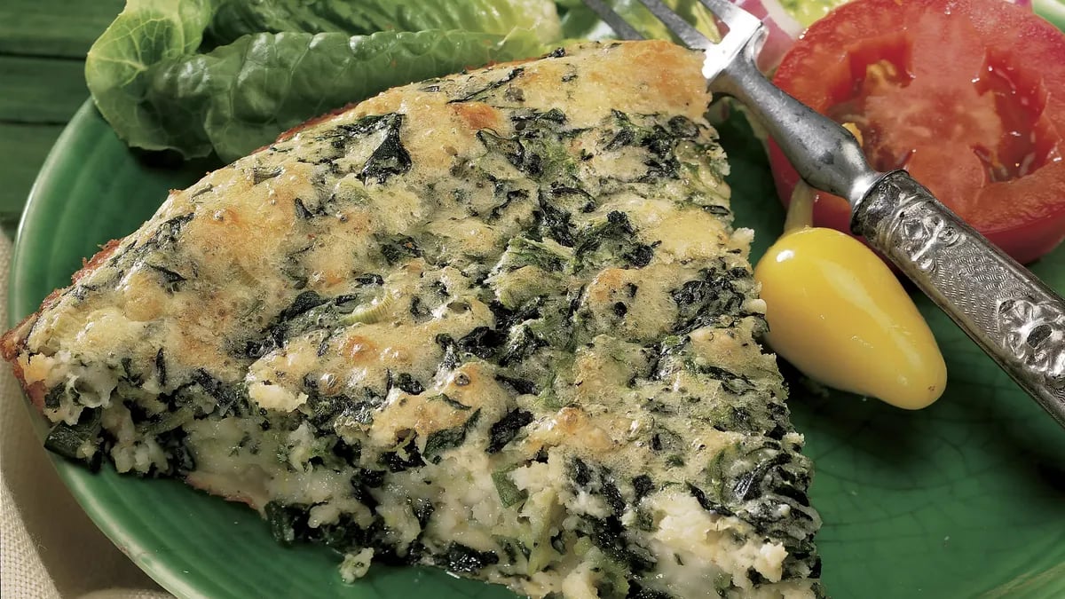 Impossibly Easy Spinach and Feta Pie