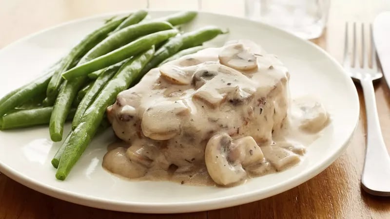 Skinny Smothered Pork Chops