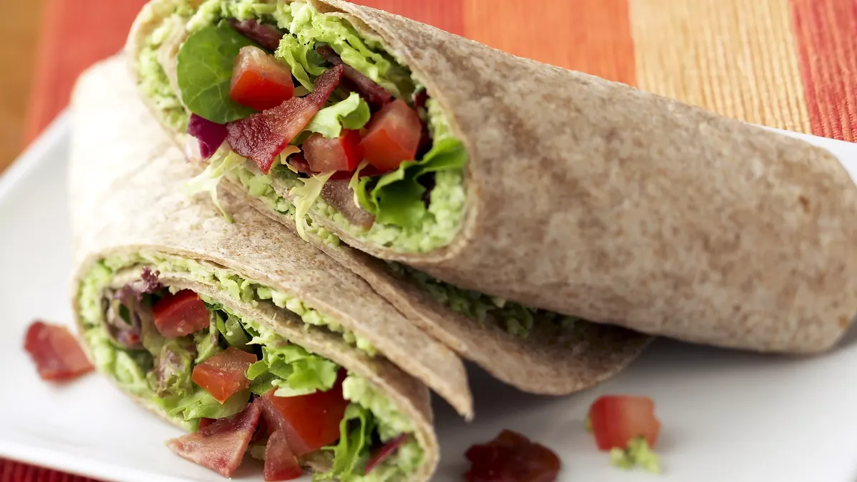 Skinny Bacon and Edamame Wraps