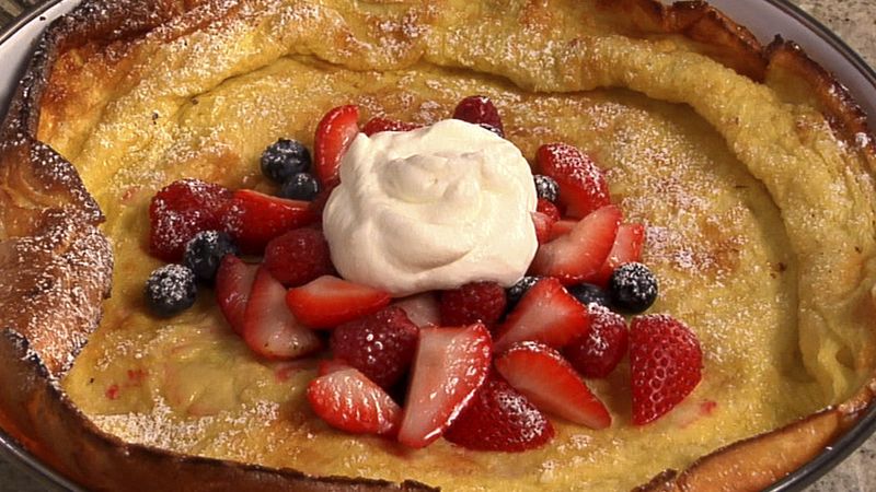 Cast Iron Chocolate Chip Pancake: Oven Pancake Recipe