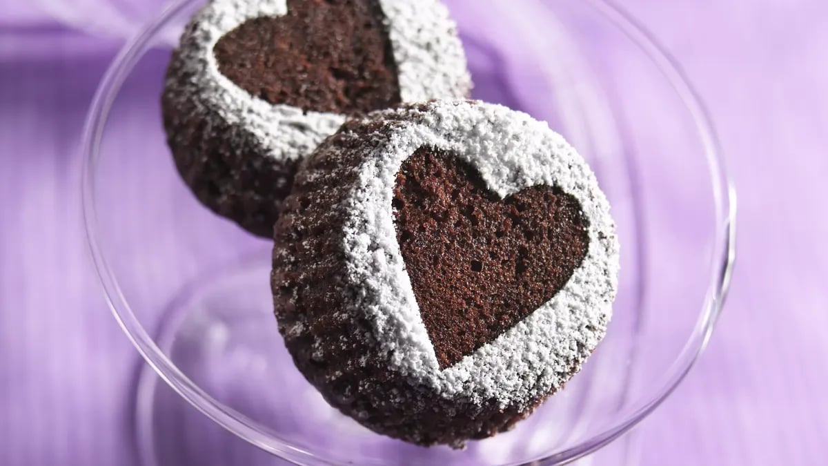 Heart Brownie Cupcakes