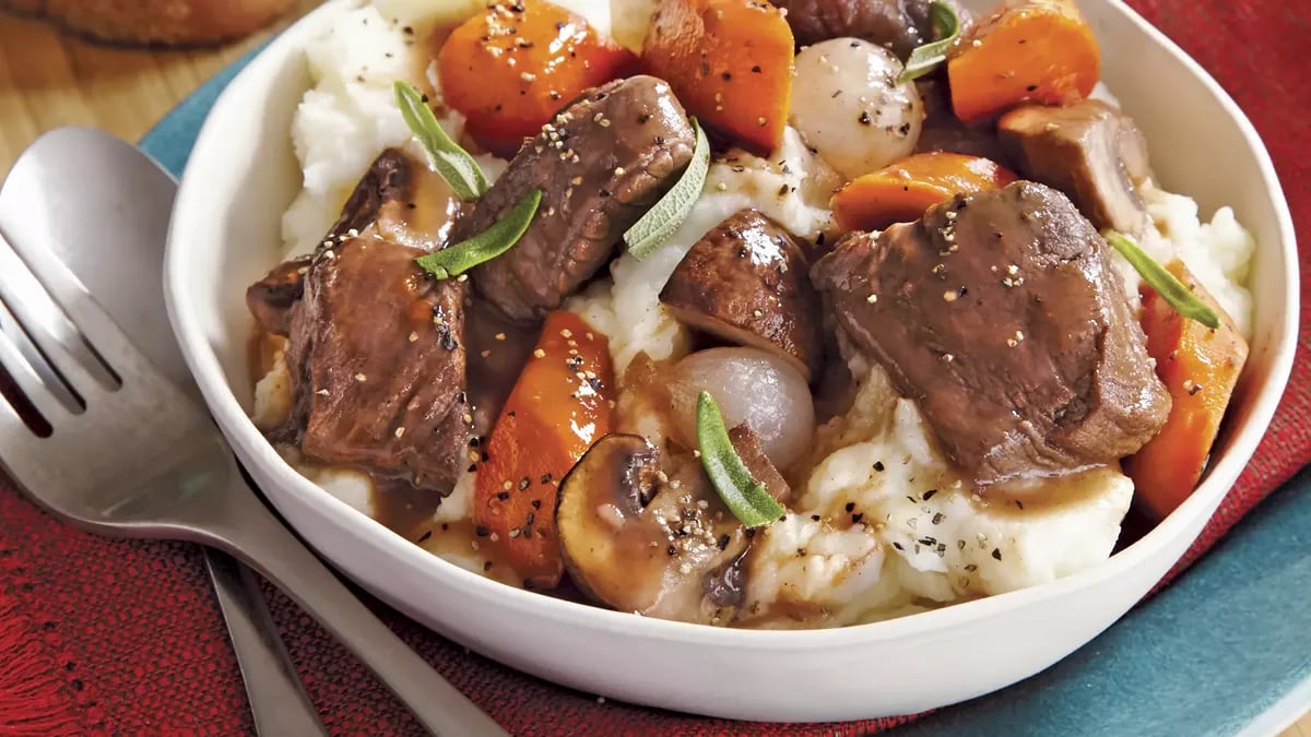 Quick Beef Bourguignonne