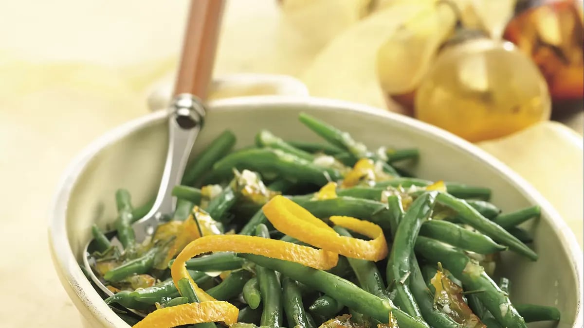 Green Beans with Rosemary-Orange Glaze