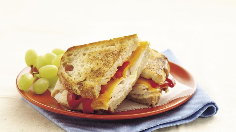 Toasted Turkey and Roasted Pepper Sandwiches